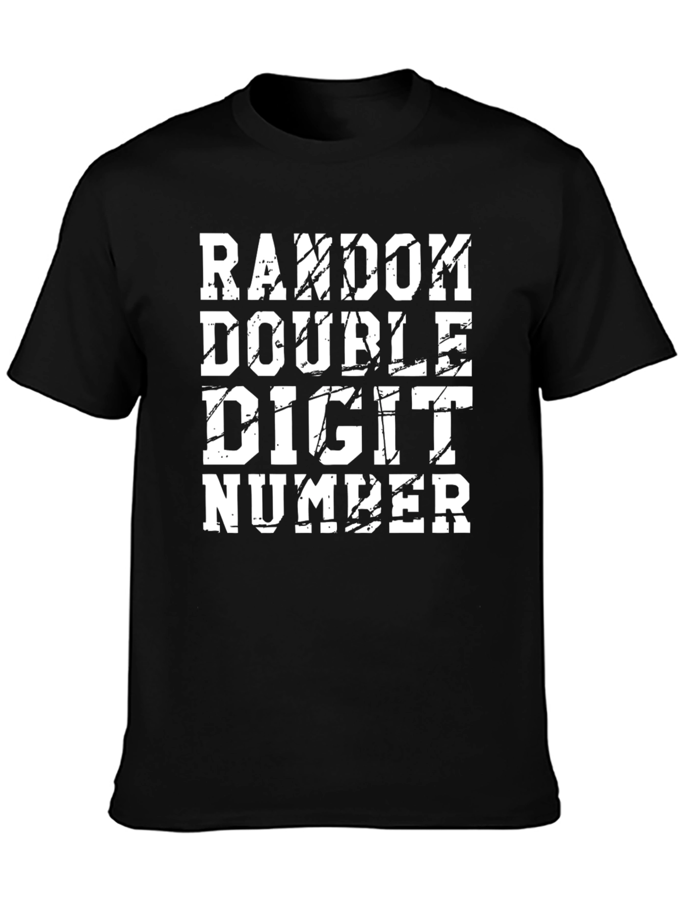 Random Double Digit Number Graphic Tee Shirt
