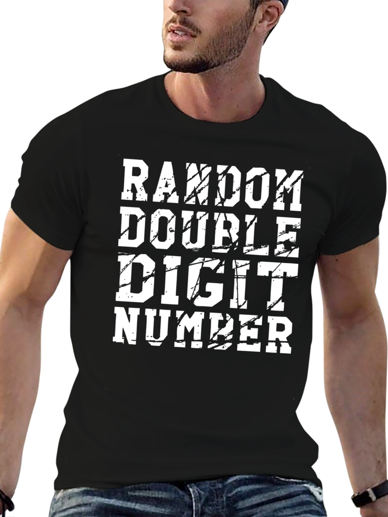 Random Double Digit Number Graphic Tee Shirt