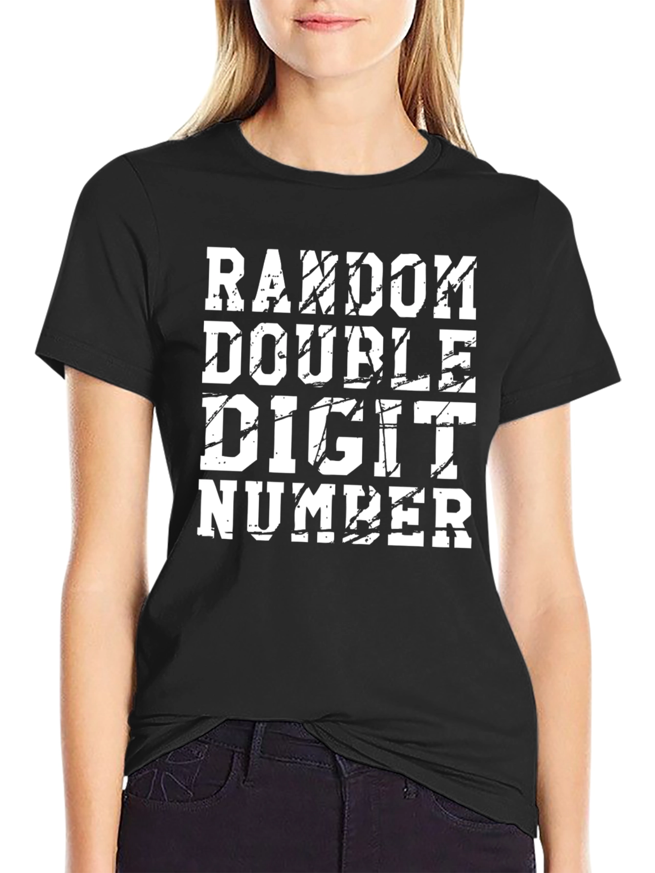 Random Double Digit Number Graphic Tee Shirt