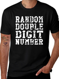 Random Double Digit Number Graphic Tee Shirt