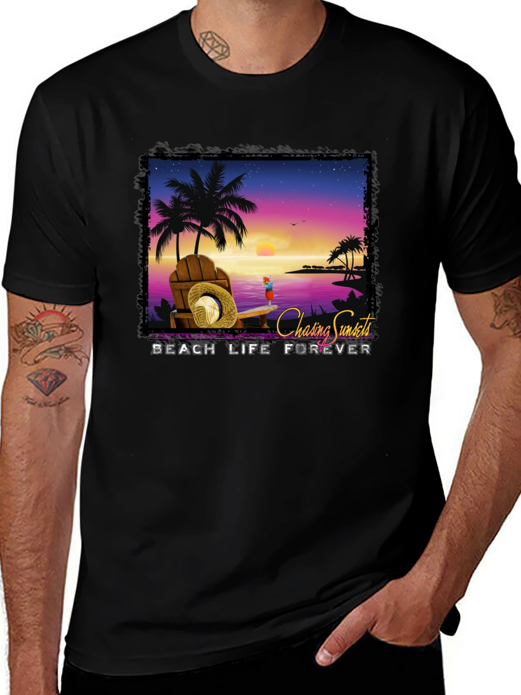 Chasing Sunsets Beach Life Forever T-Shirt