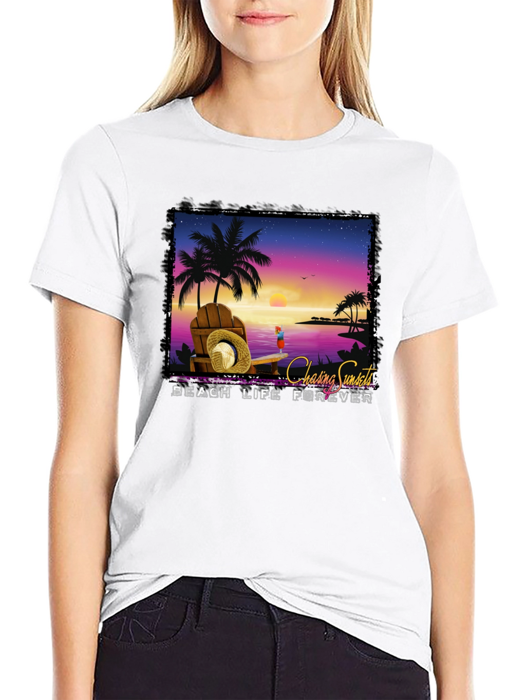 Chasing Sunsets Beach Life Forever T-Shirt