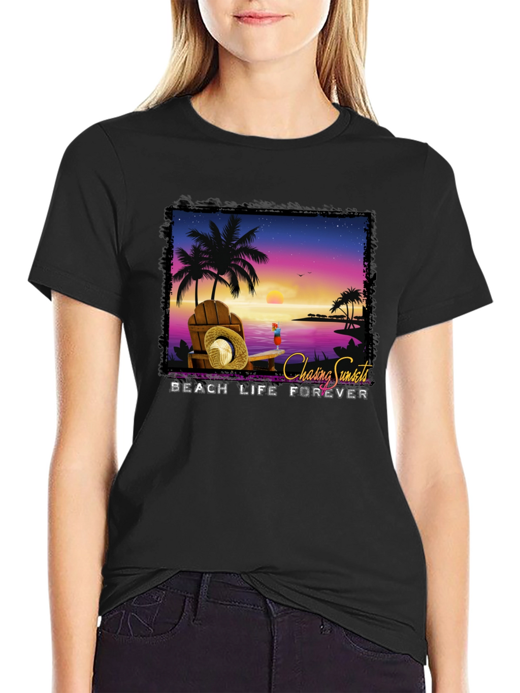 Chasing Sunsets Beach Life Forever T-Shirt