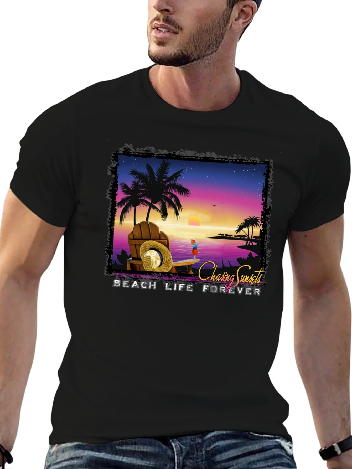 Chasing Sunsets Beach Life Forever T-Shirt