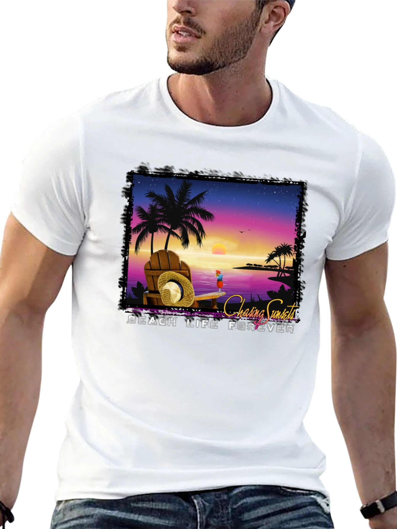 Chasing Sunsets Beach Life Forever T-Shirt