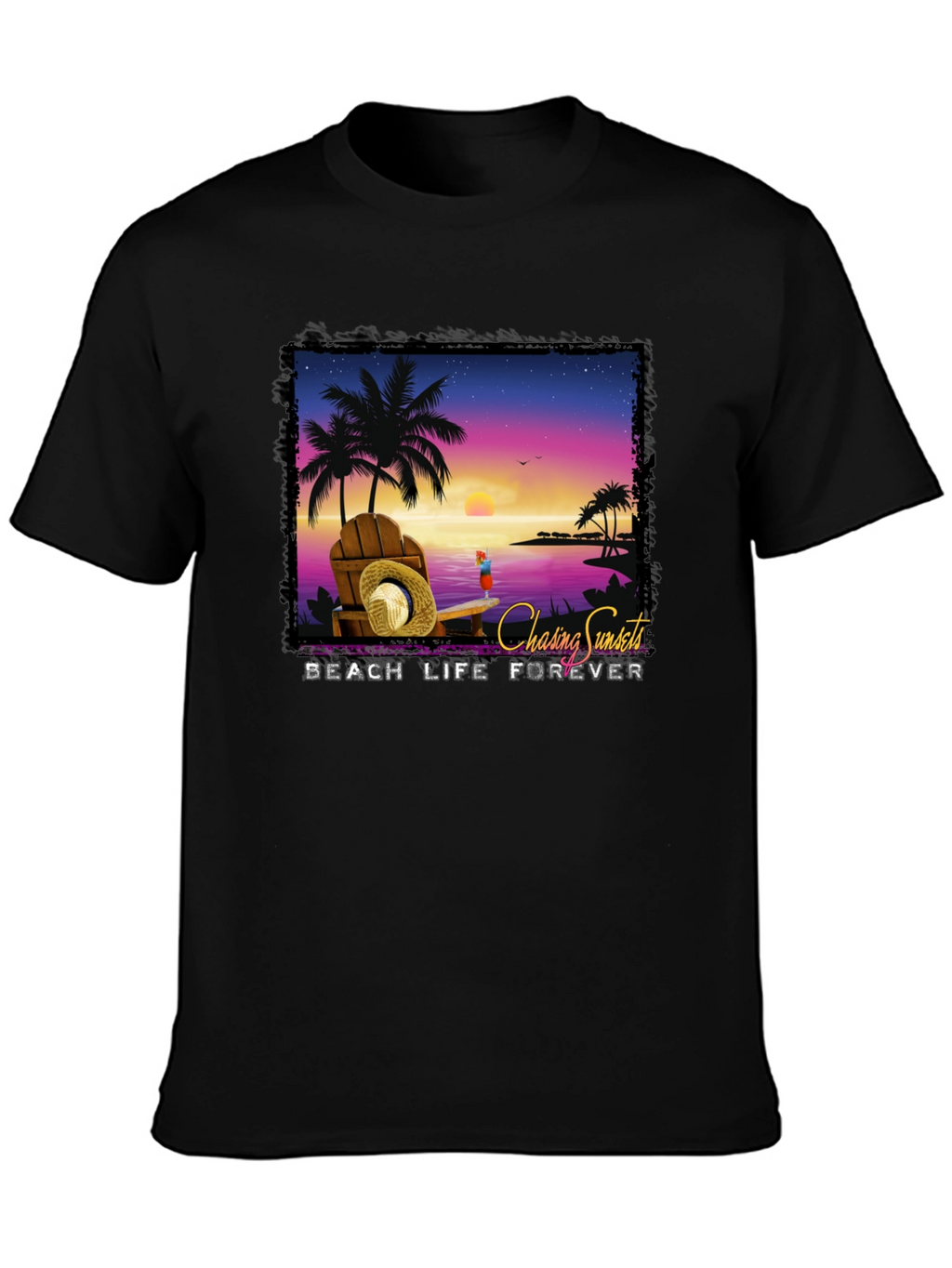 Chasing Sunsets Beach Life Forever T-Shirt