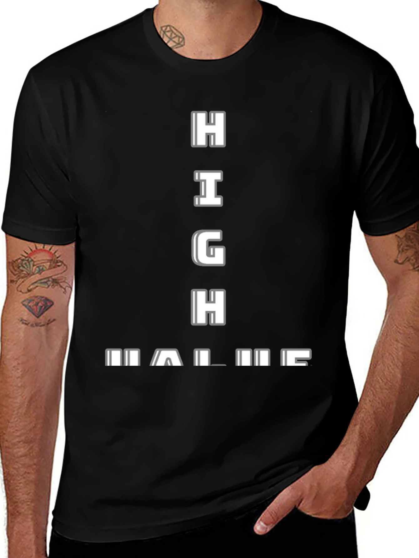 High Value Graphic Tee - Black