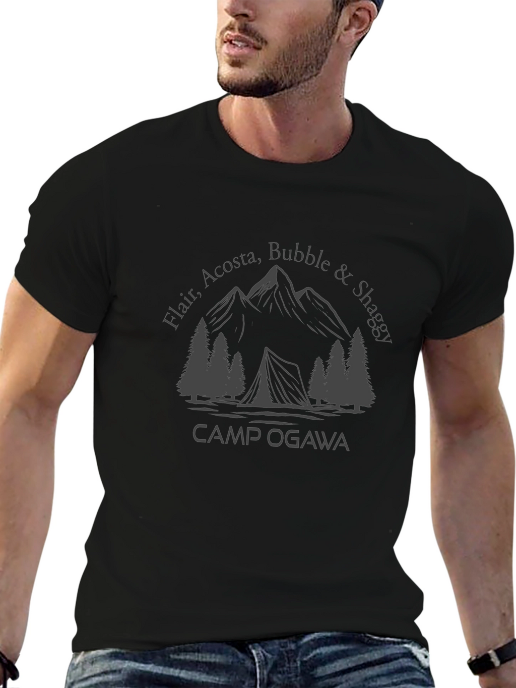 Camp Ogawa T-Shirt - Mountains & Tent Graphic Tee