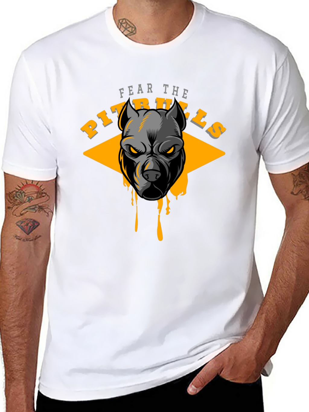 Fear The Pitbulls Graphic T-Shirt