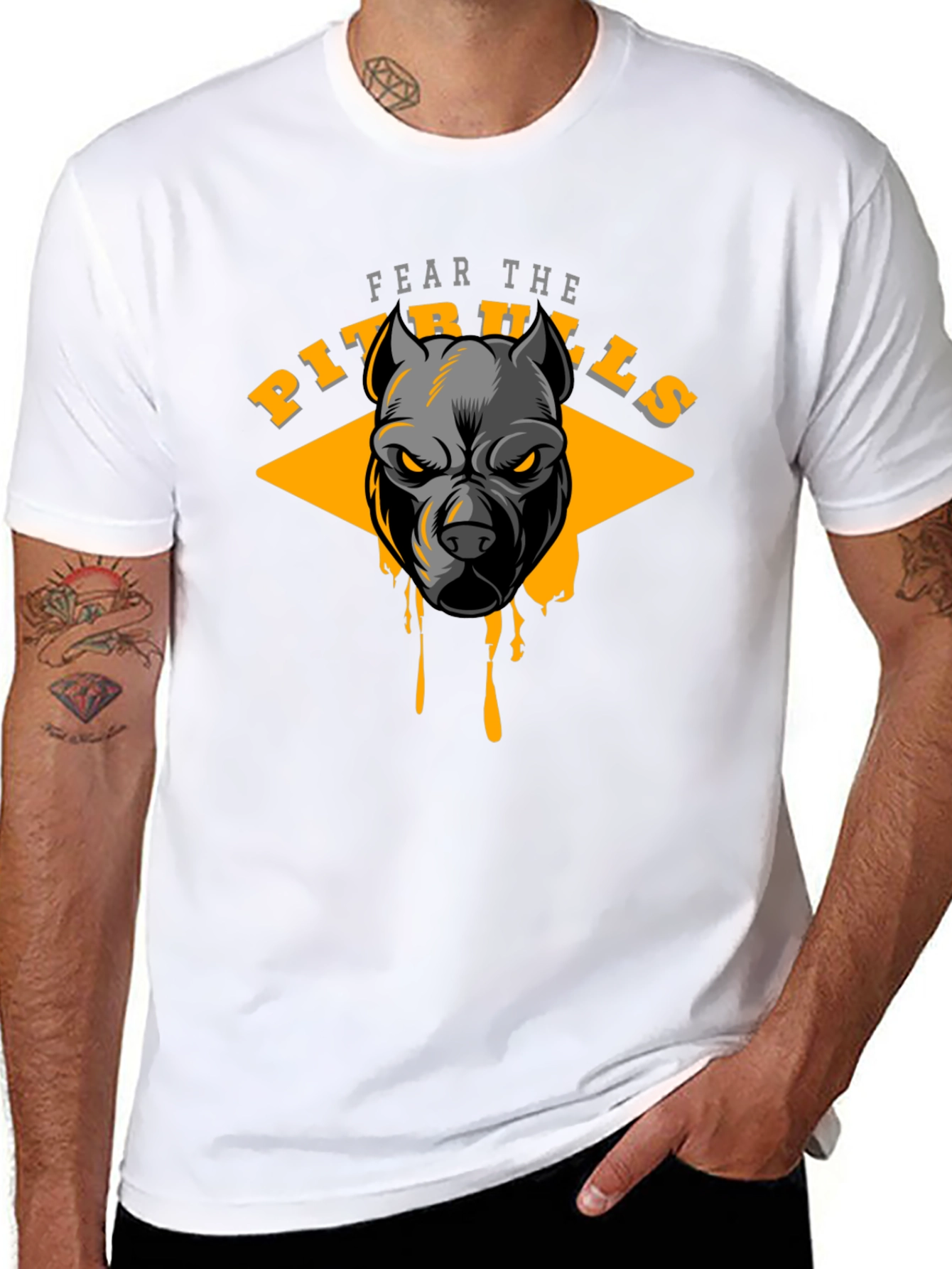 Fear The Pitbulls Graphic T-Shirt