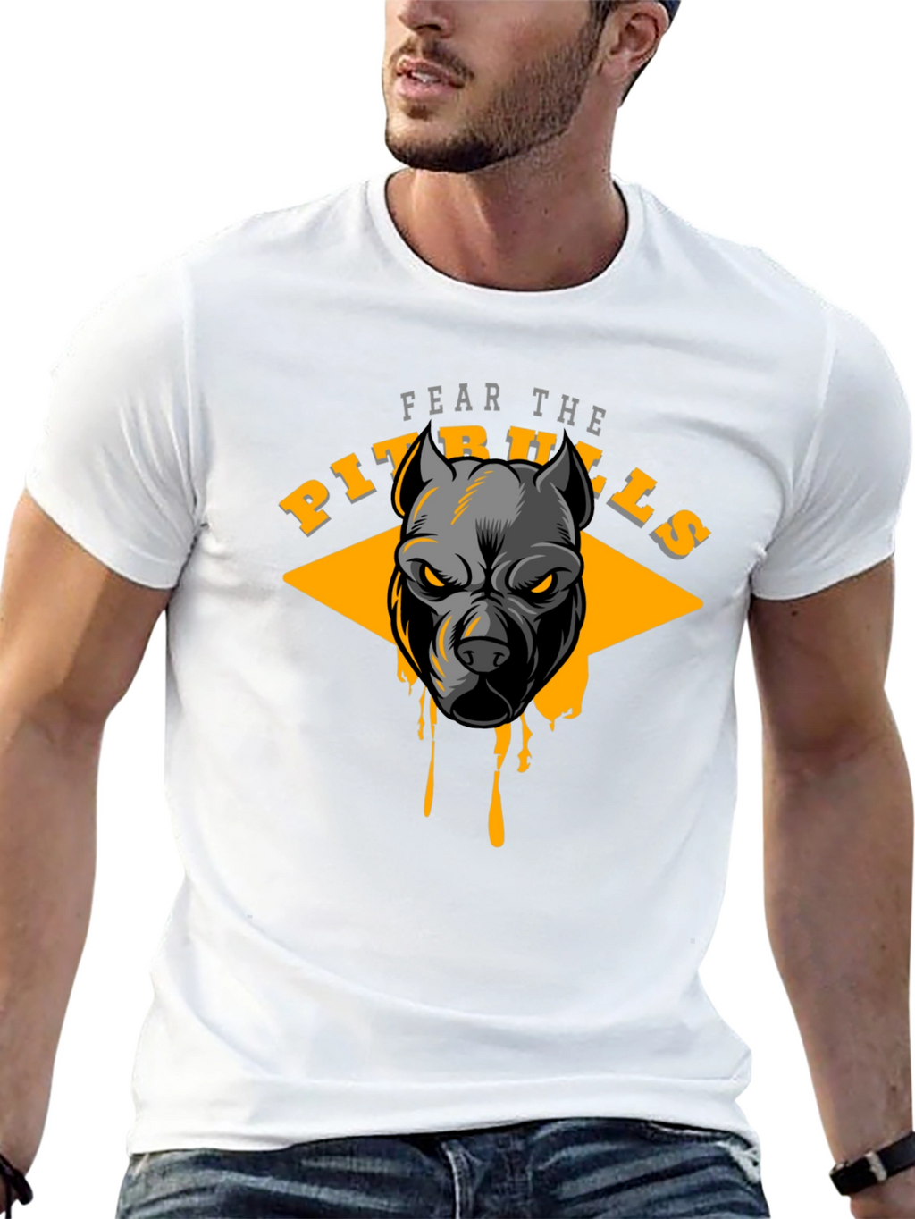 Fear The Pitbulls Graphic T-Shirt