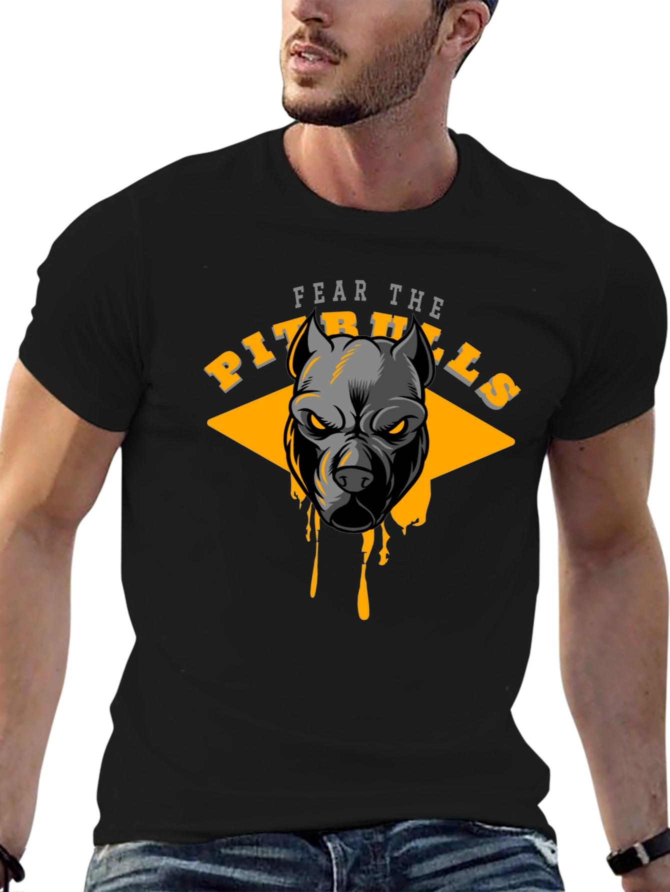 Fear The Pitbulls Graphic T-Shirt