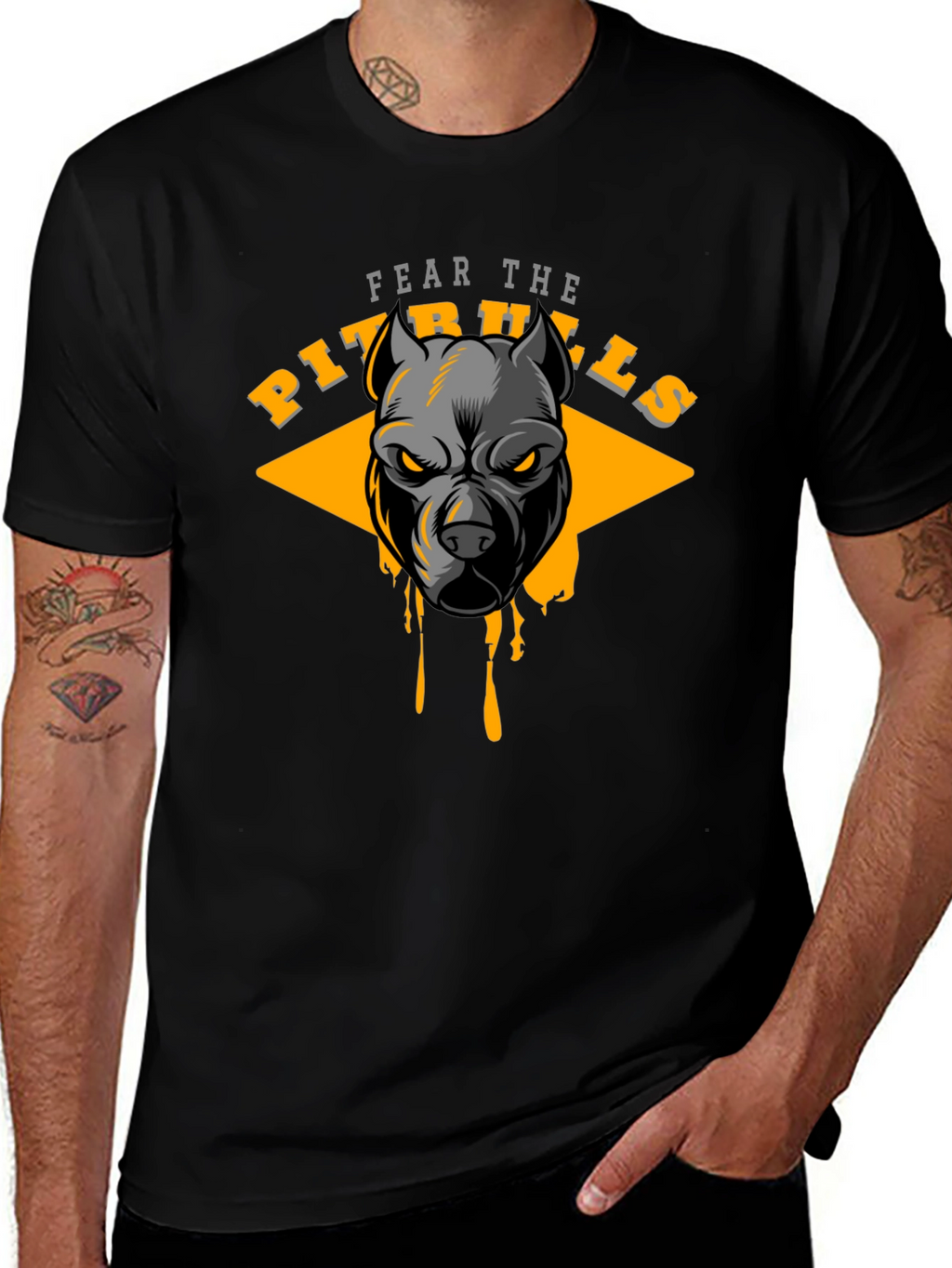Fear The Pitbulls Graphic T-Shirt
