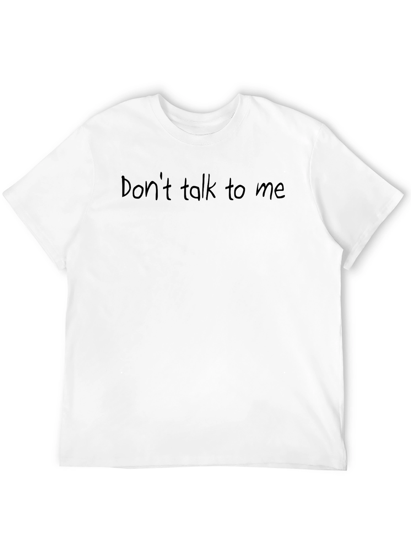 Mens Black Dont Talk to Me Graphic Tee