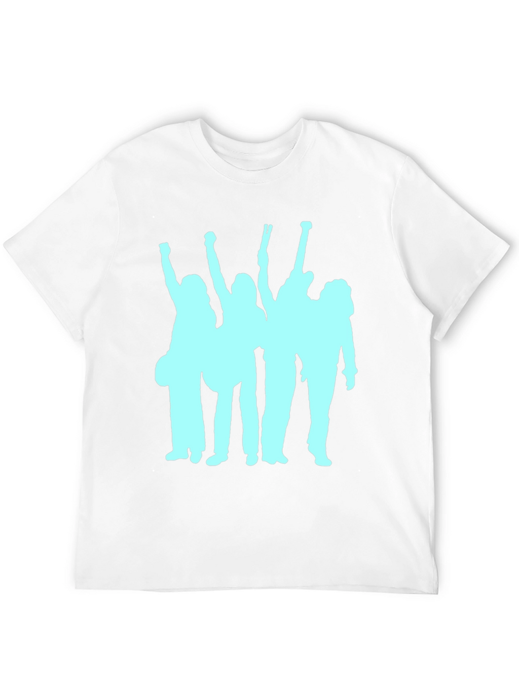 Black T-Shirt with Band Silhouette Graphic