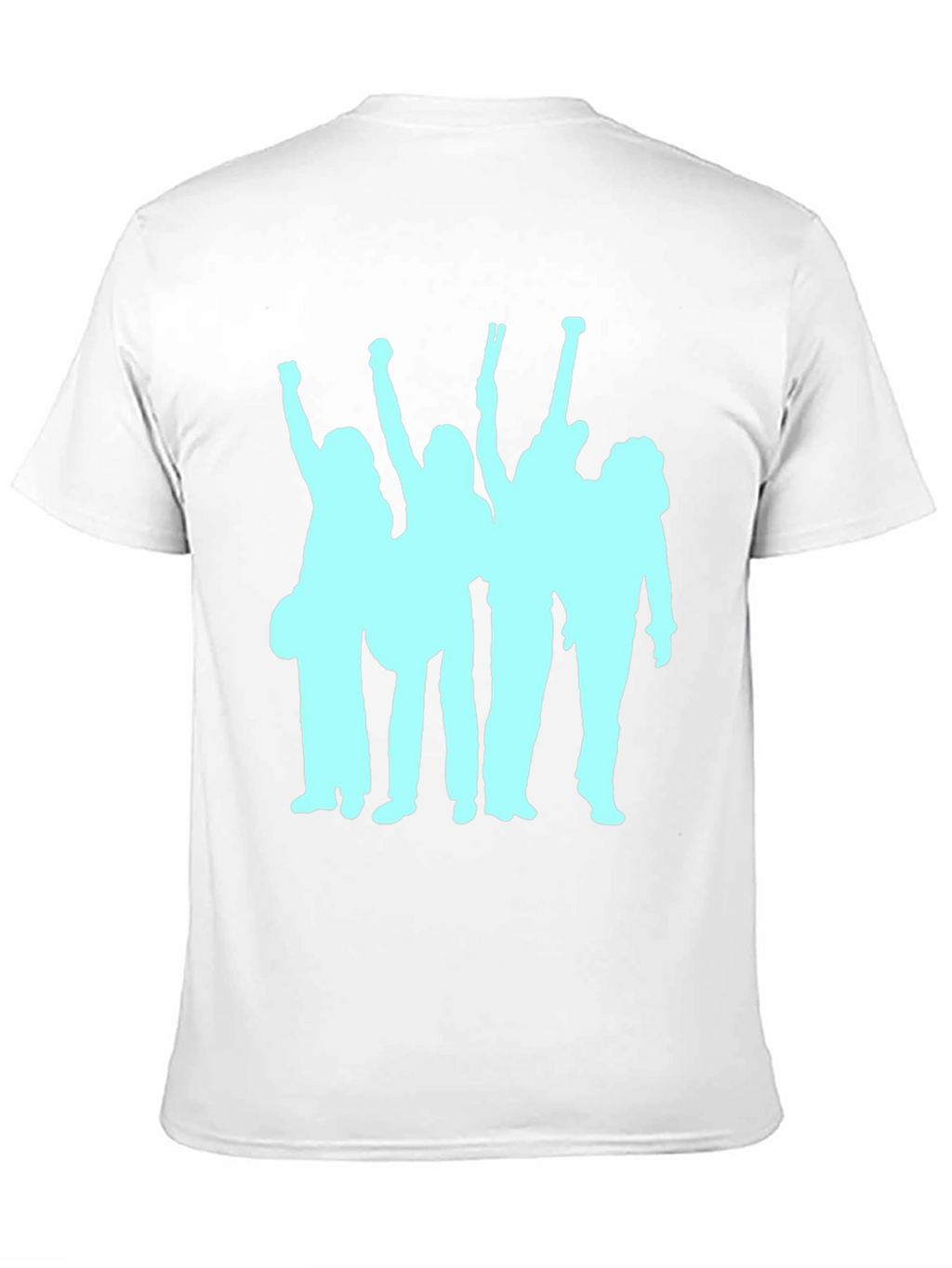 Black T-Shirt with Band Silhouette Graphic