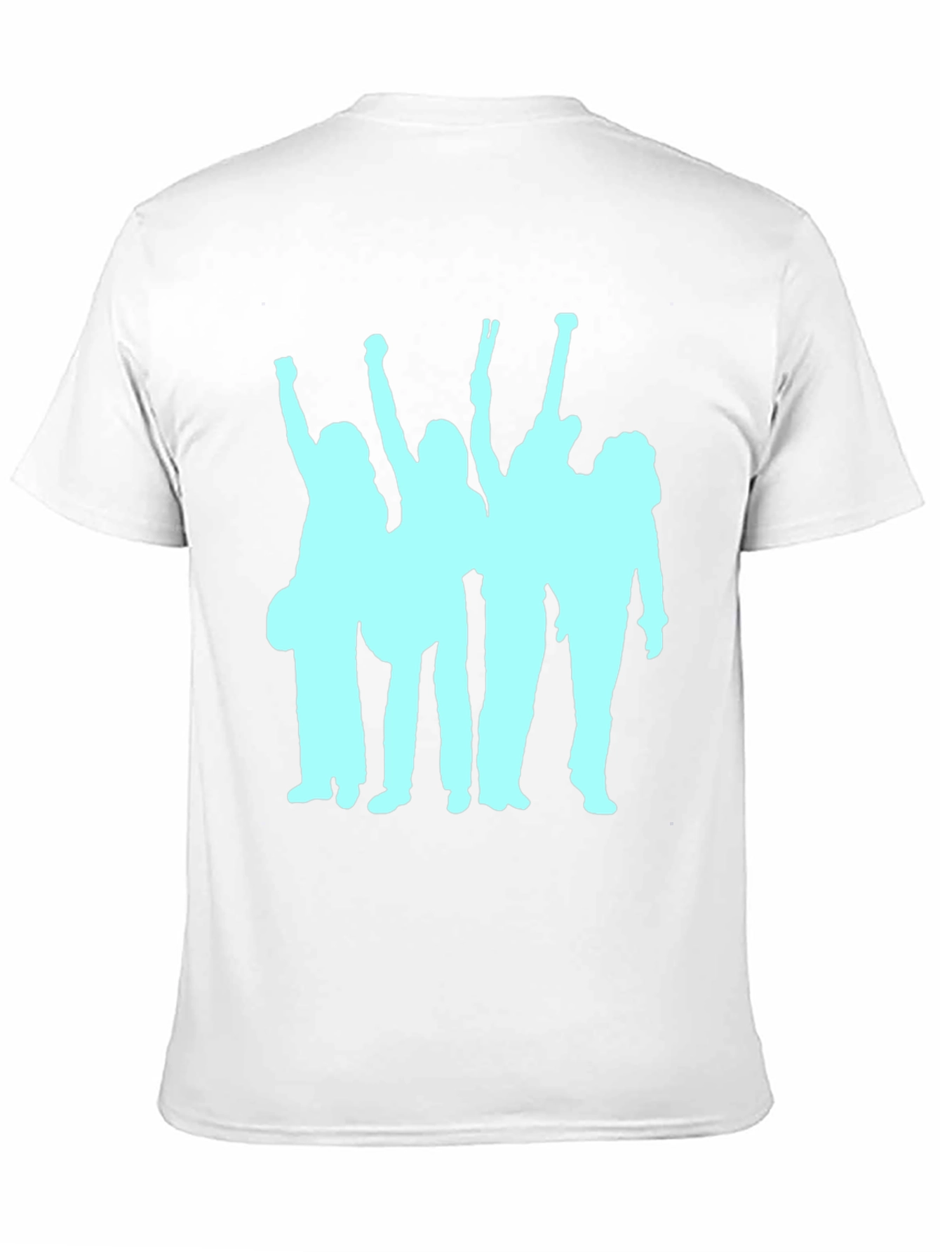 Black T-Shirt with Band Silhouette Graphic