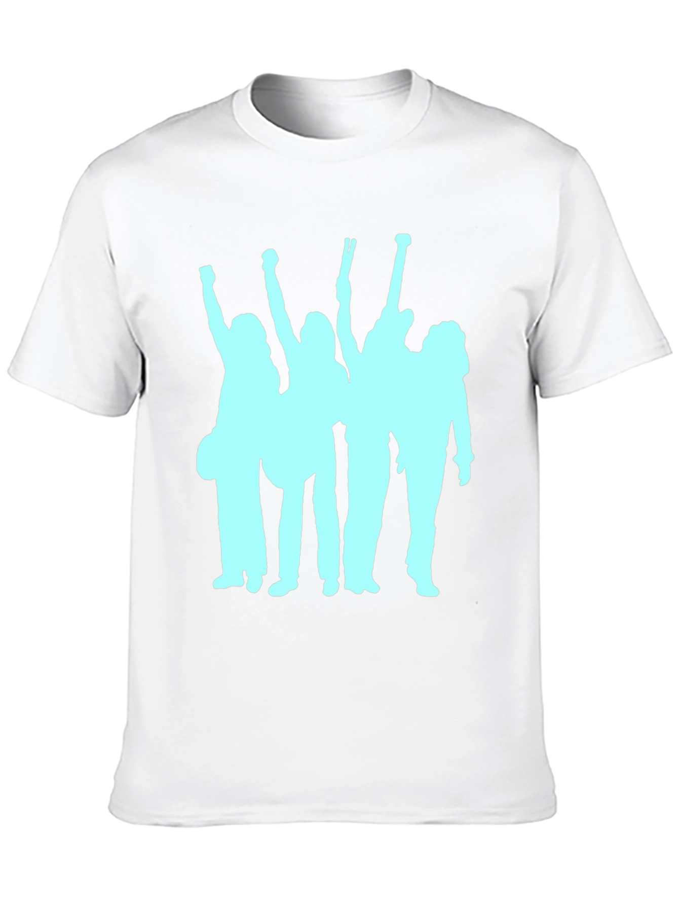 Black T-Shirt with Band Silhouette Graphic