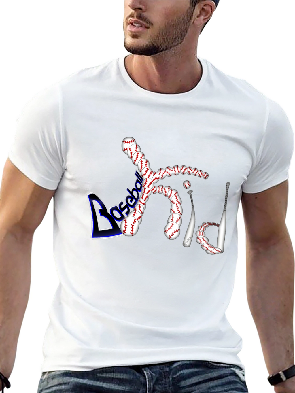 Baseball Dad Graphic Tee - Black Cotton Shirt