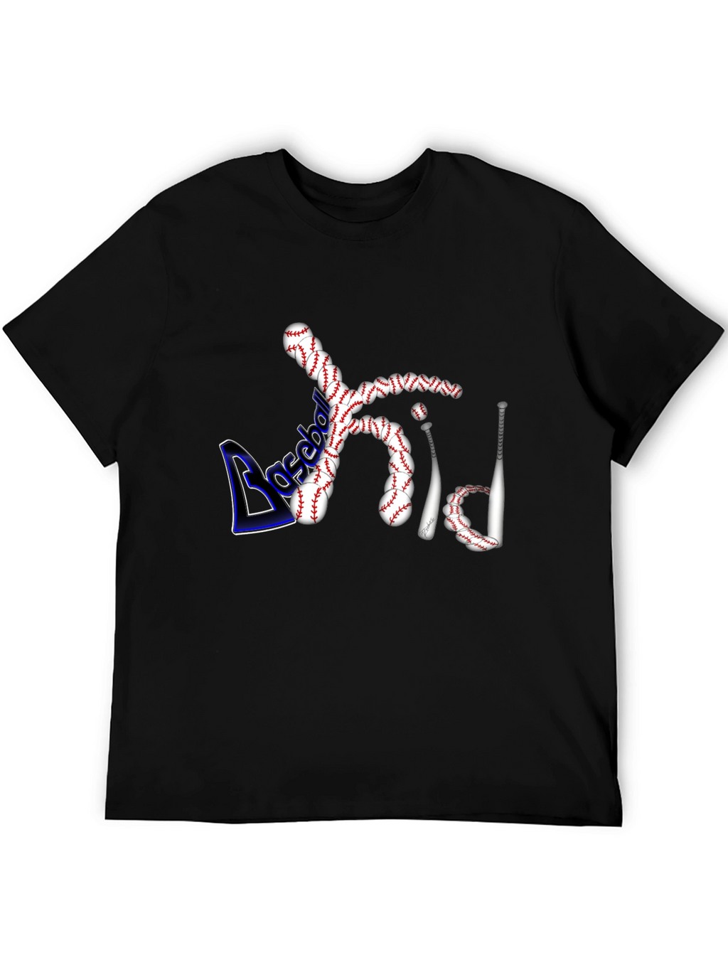 Baseball Dad Graphic Tee - Black Cotton Shirt