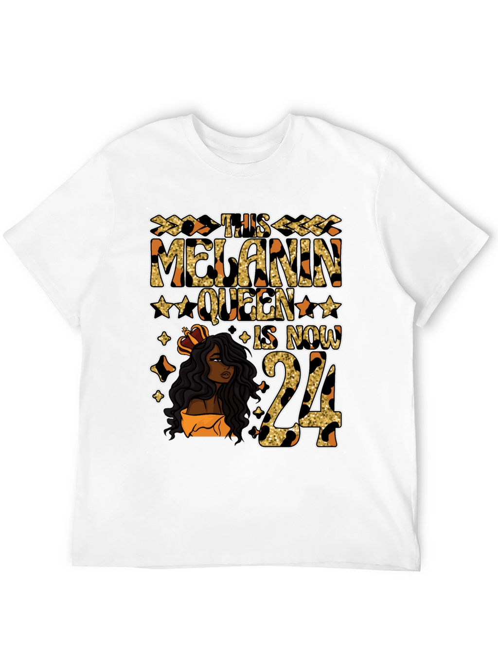 Melanin Queen 24th Birthday T-Shirt