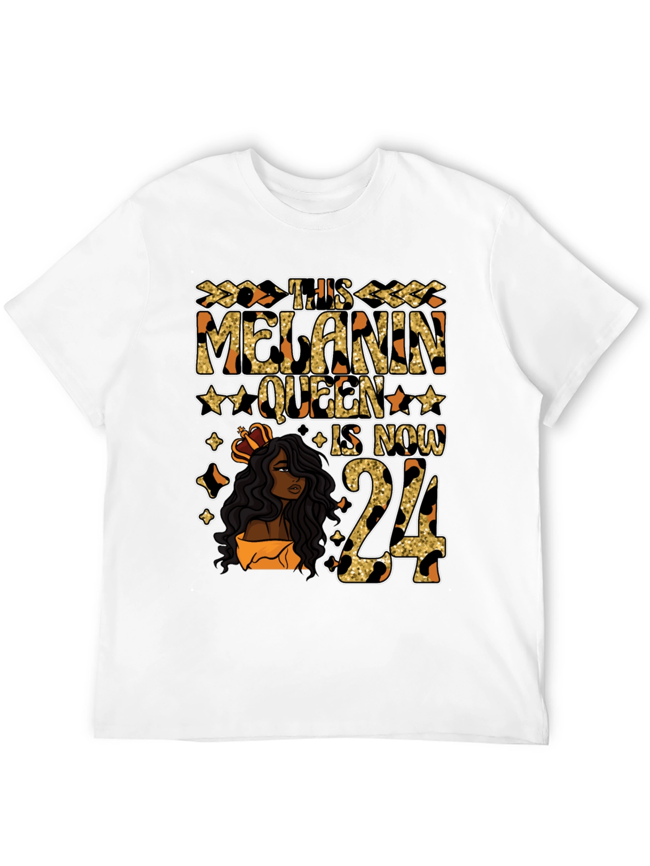 Melanin Queen 24th Birthday T-Shirt