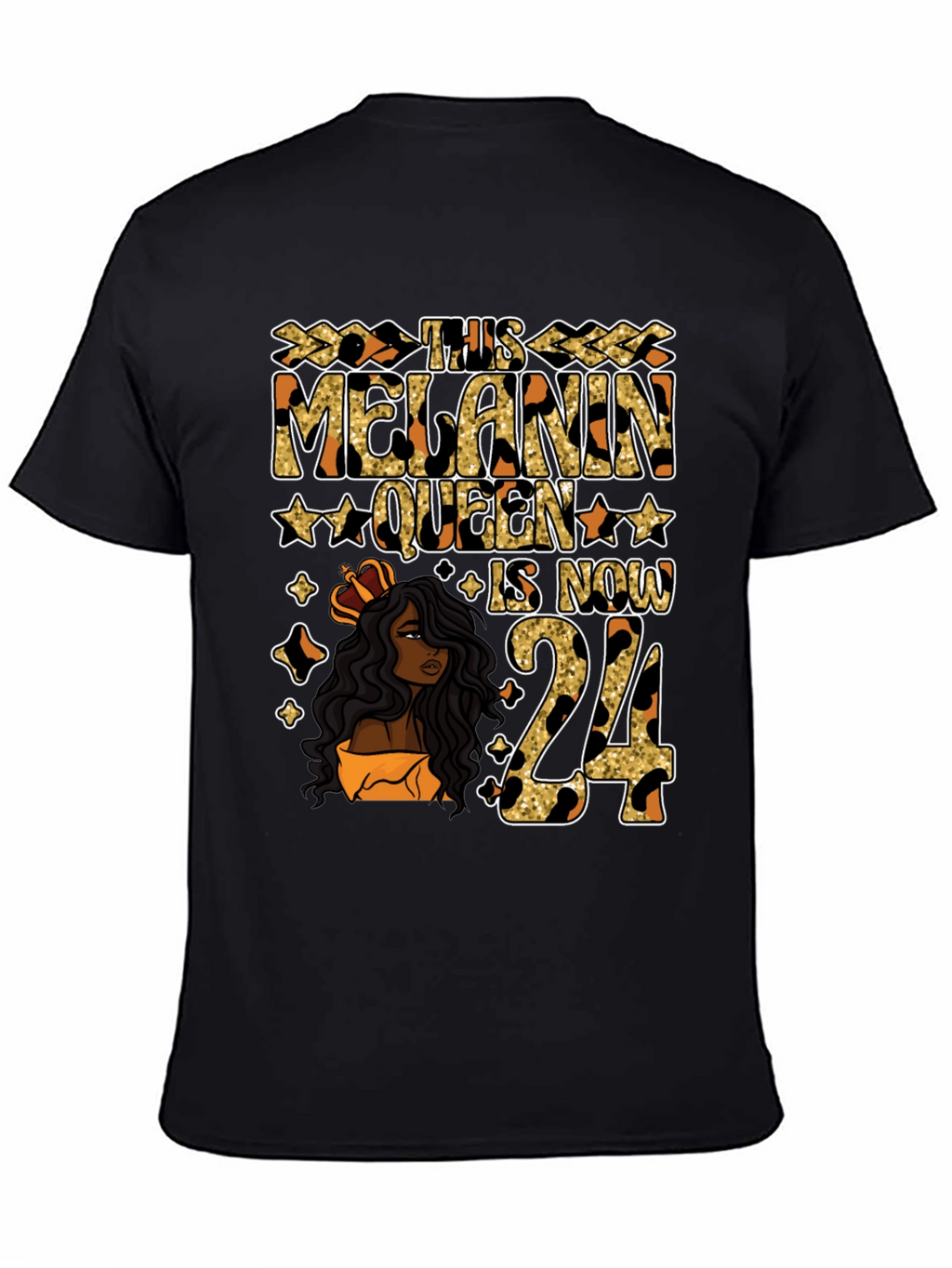Melanin Queen 24th Birthday T-Shirt