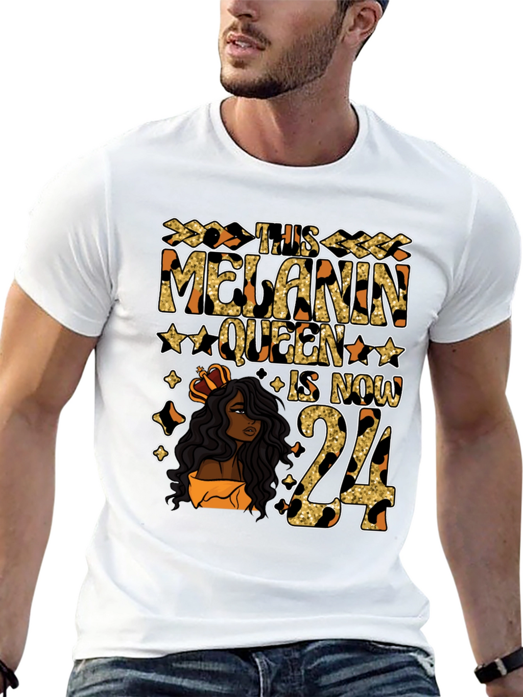 Melanin Queen 24th Birthday T-Shirt
