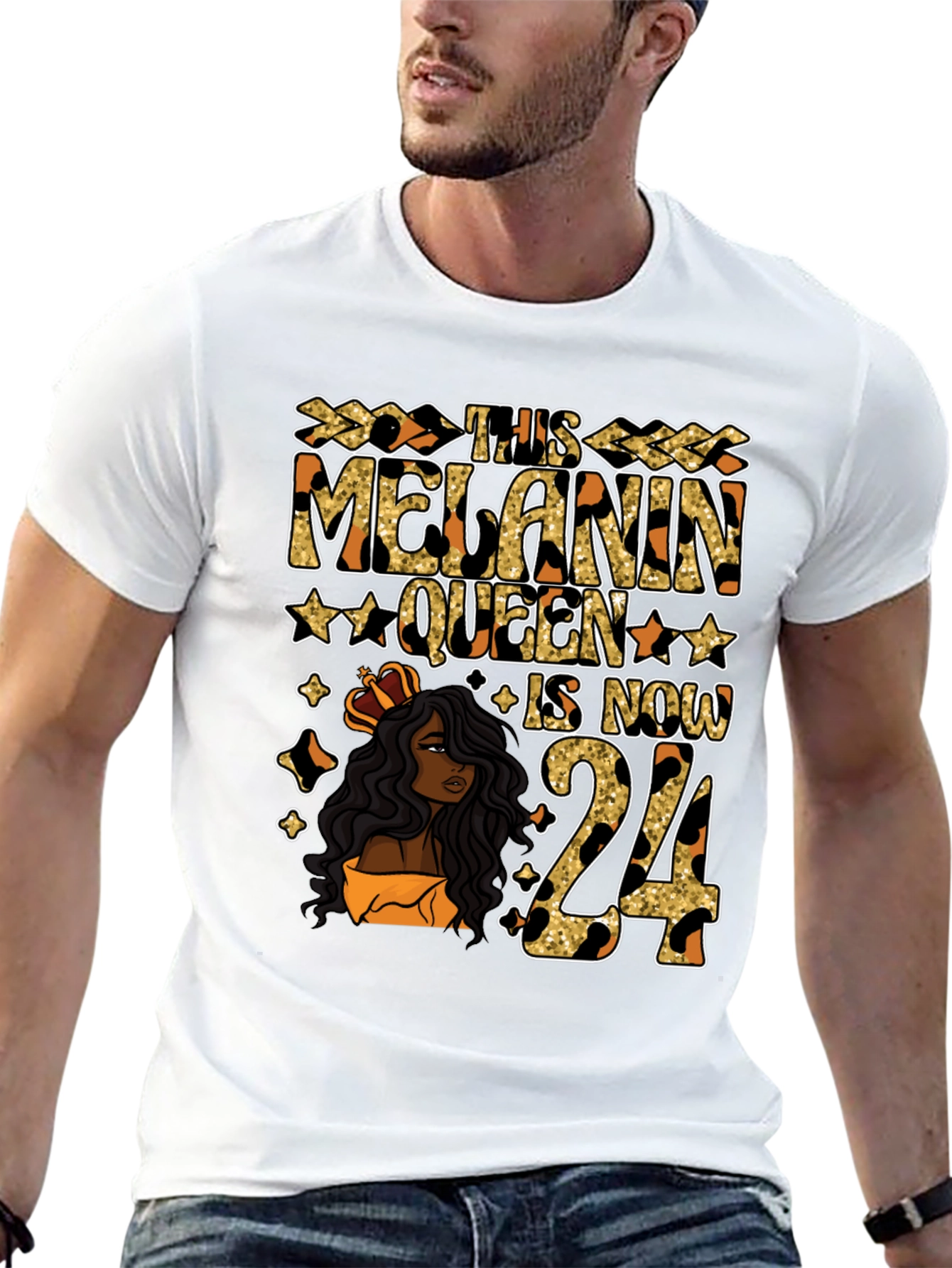 Melanin Queen 24th Birthday T-Shirt