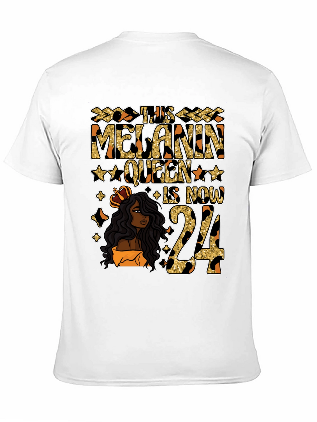 Melanin Queen 24th Birthday T-Shirt
