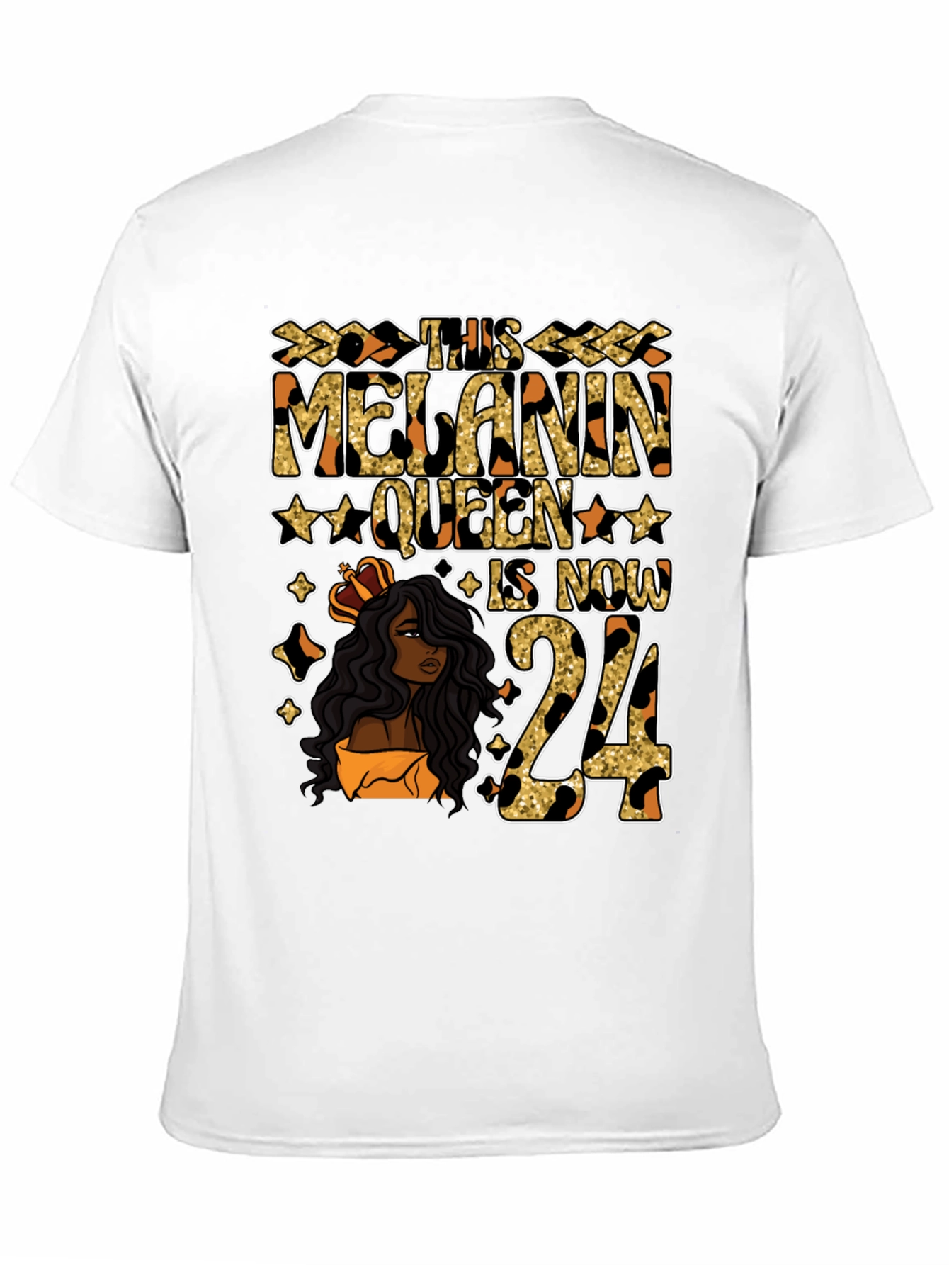 Melanin Queen 24th Birthday T-Shirt