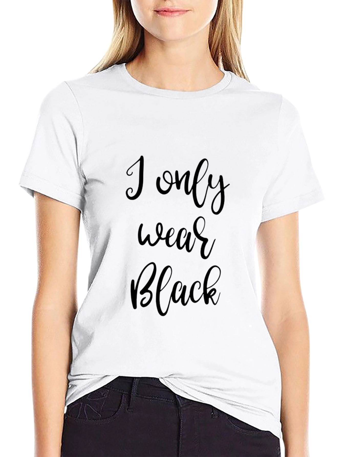 I Only Wear Black Graphic Tee - Stylish Menswear