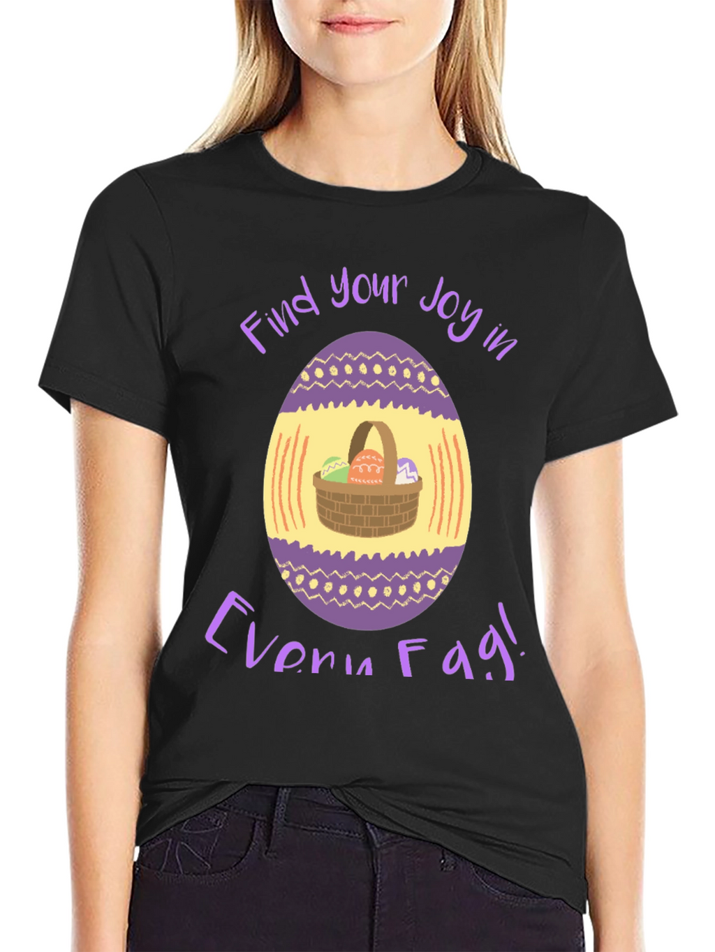 Easter Egg Basket T-Shirt - Find Your Joy