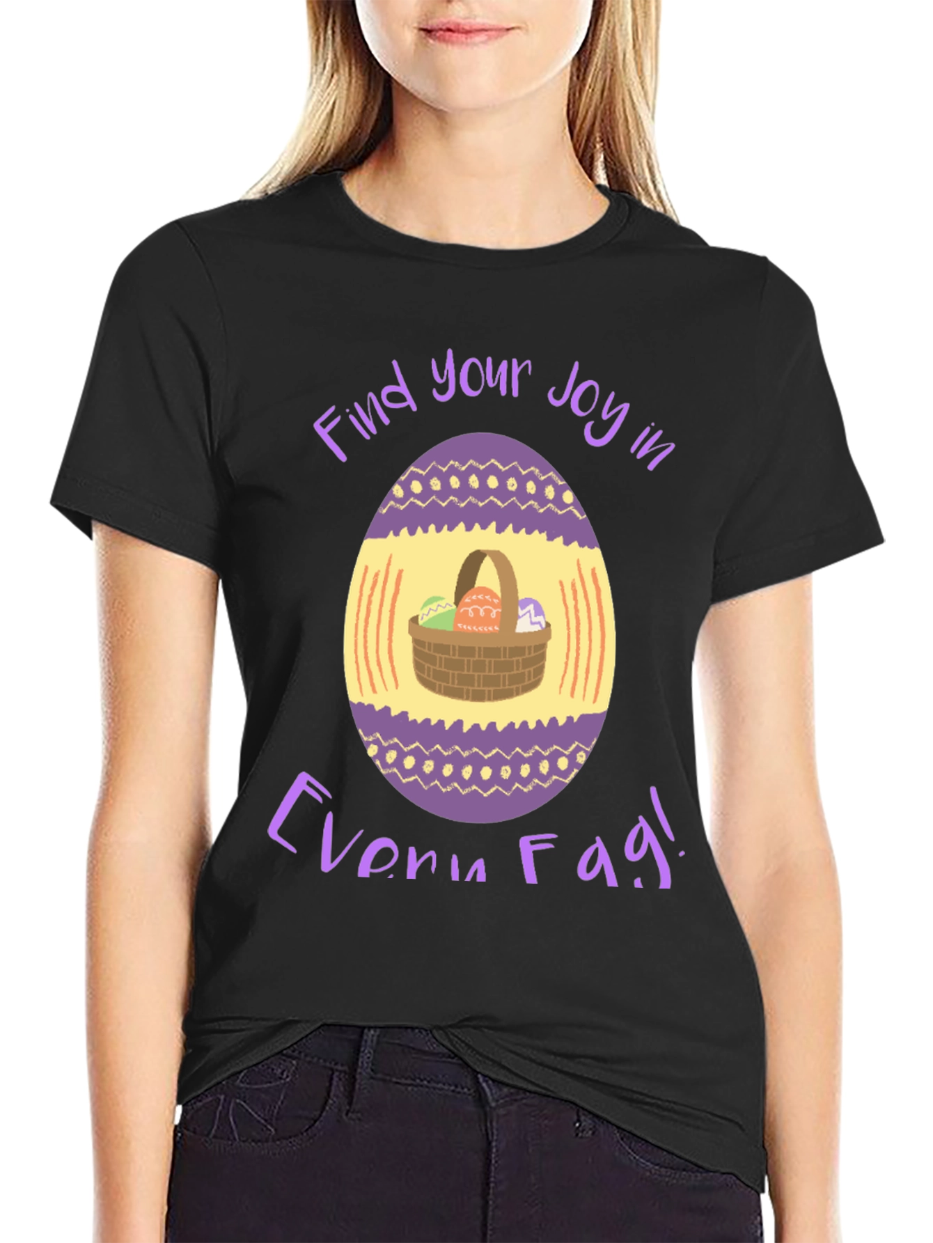 Easter Egg Basket T-Shirt - Find Your Joy