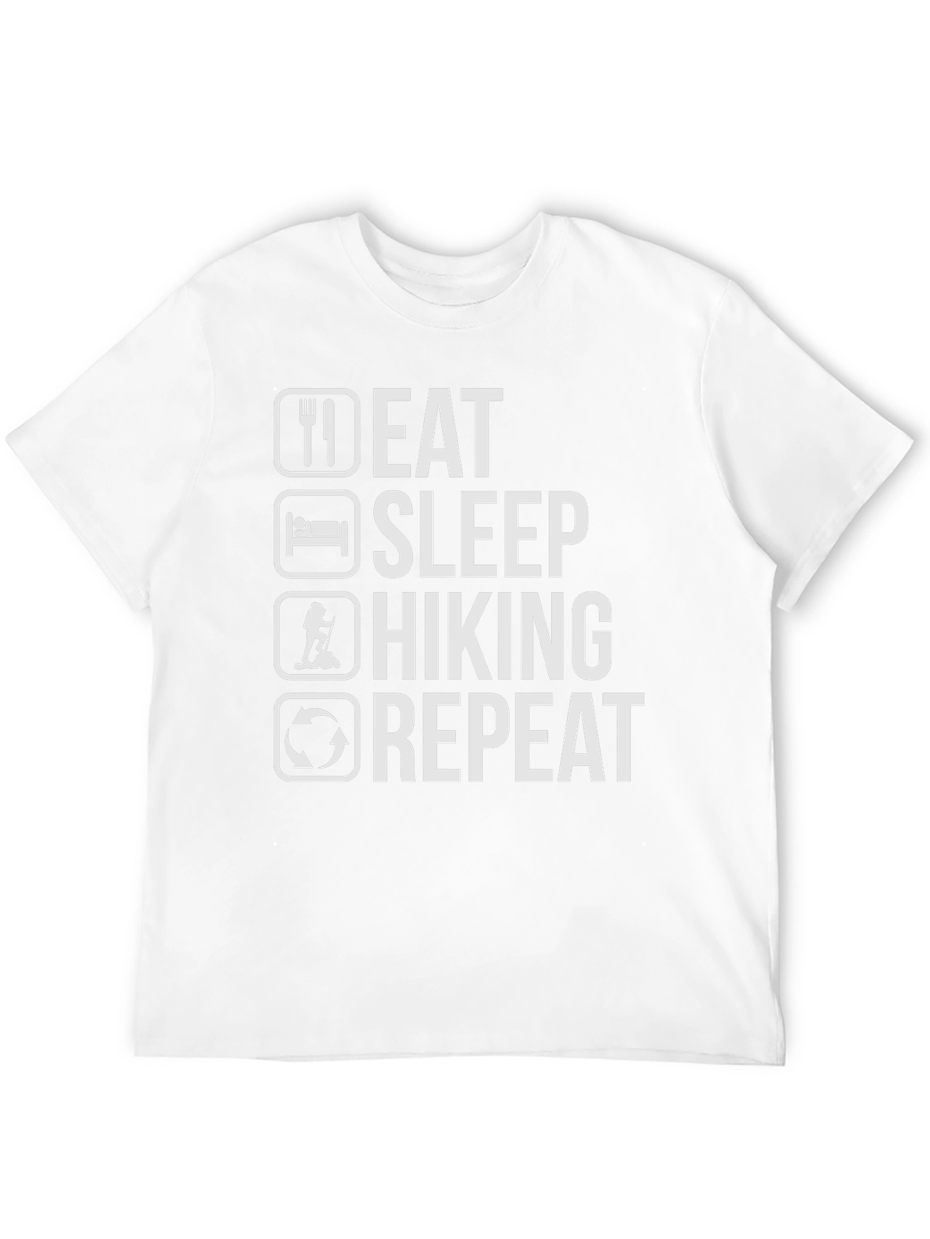 Eat Sleep Hiking Repeat T-Shirt - Black