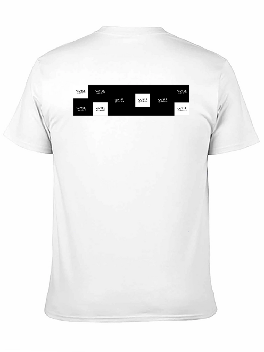 Mens Black Graphic Tee with Logo Squares