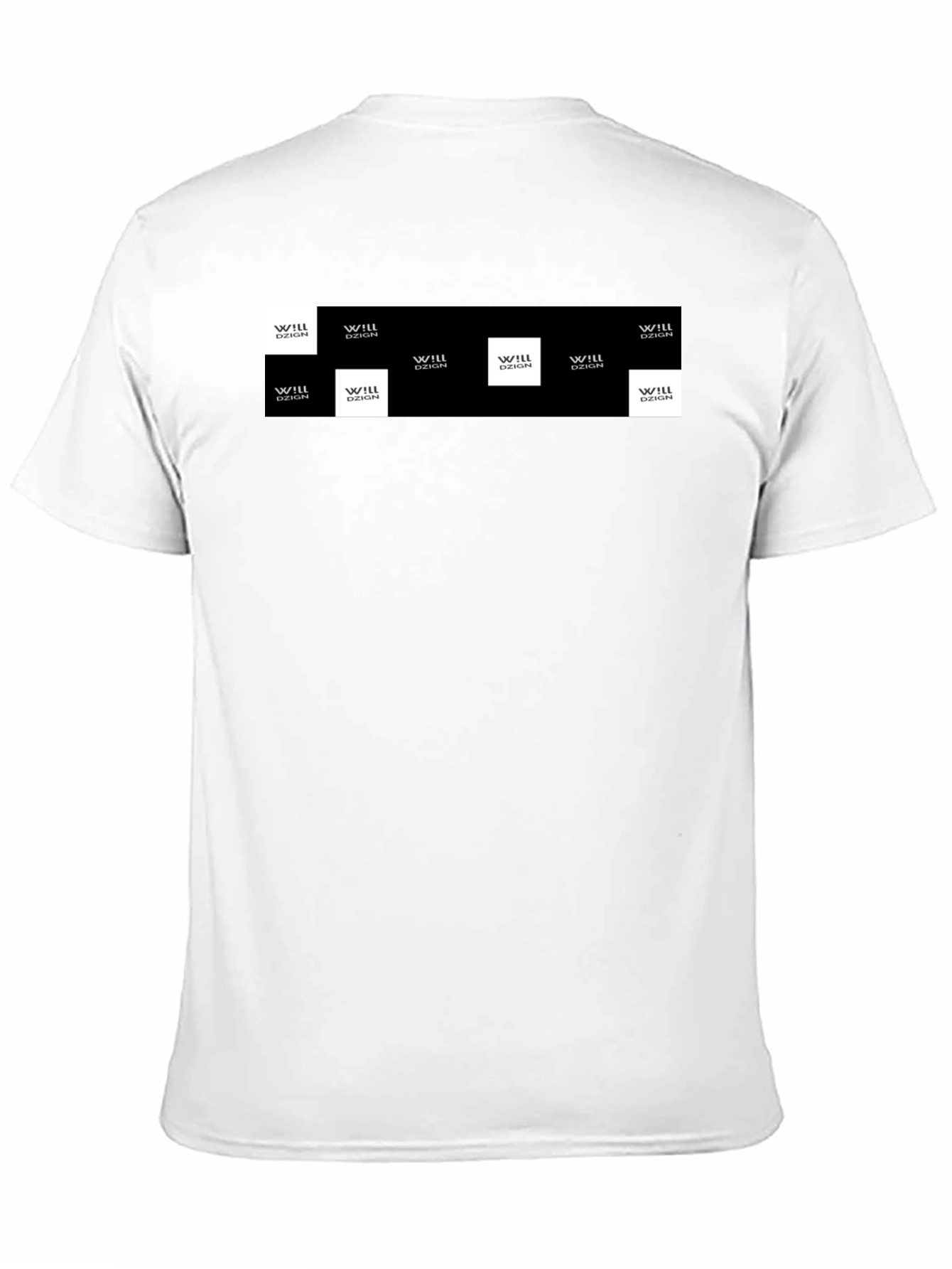 Mens Black Graphic Tee with Logo Squares