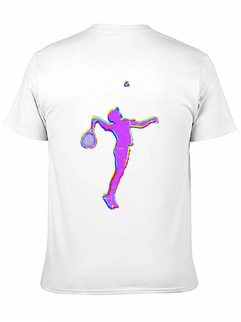 Tennis Player Graphic T-Shirt - Black