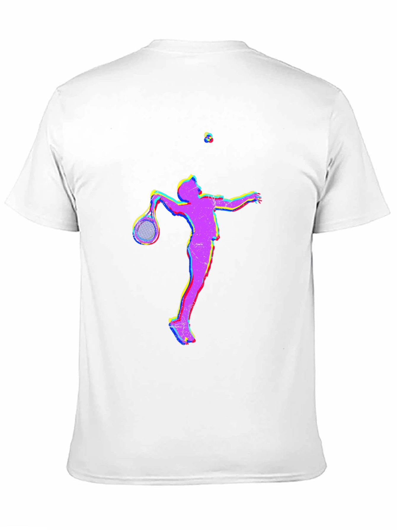 Tennis Player Graphic T-Shirt - Black