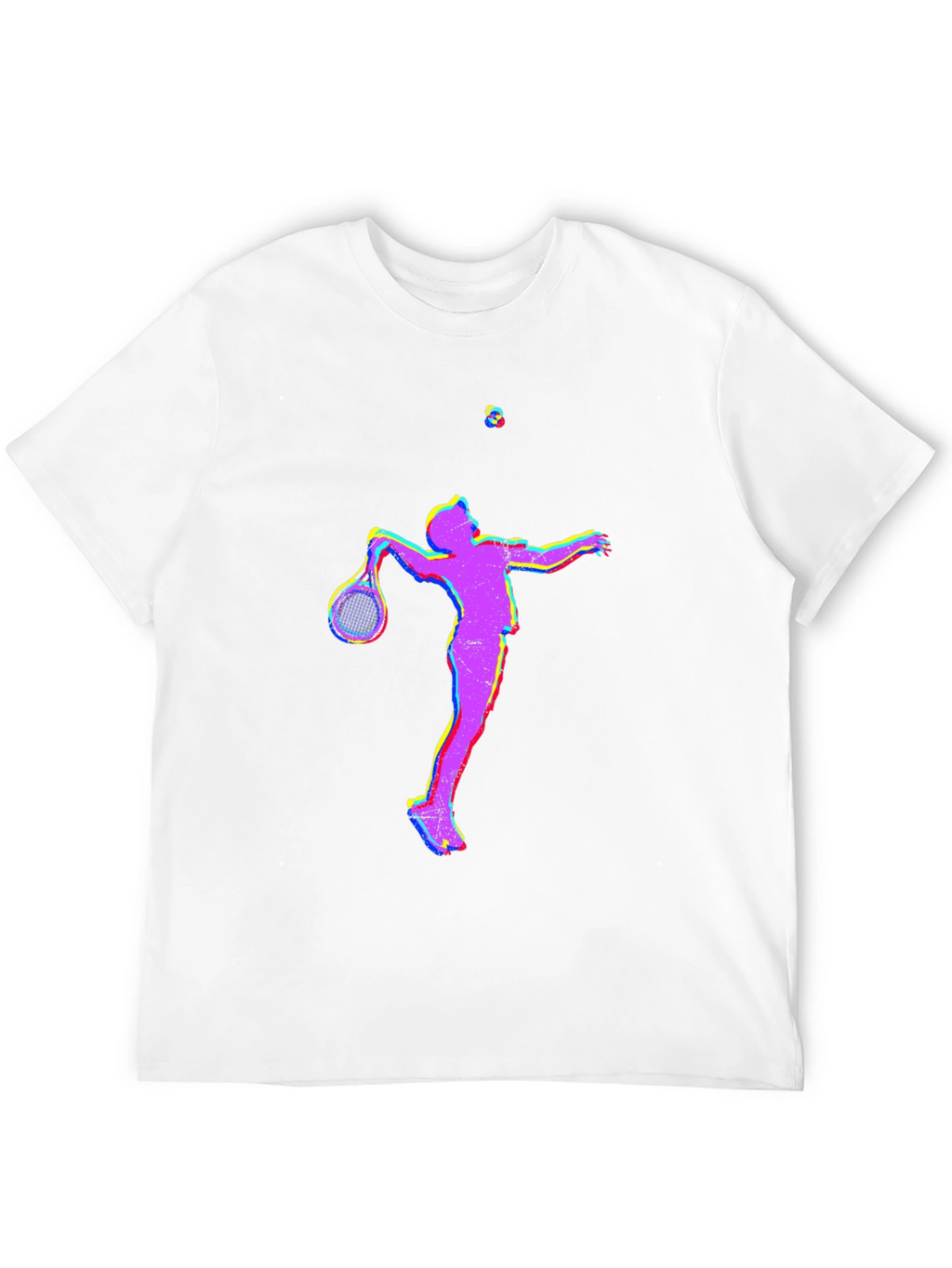 Tennis Player Graphic T-Shirt - Black