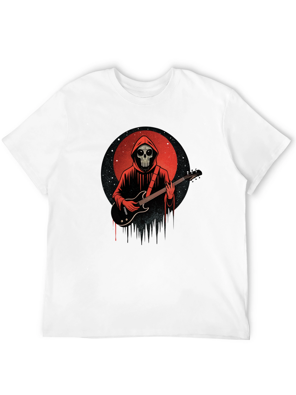 Grim Reaper Guitarist Graphic Tee - Rock Fan Shirt