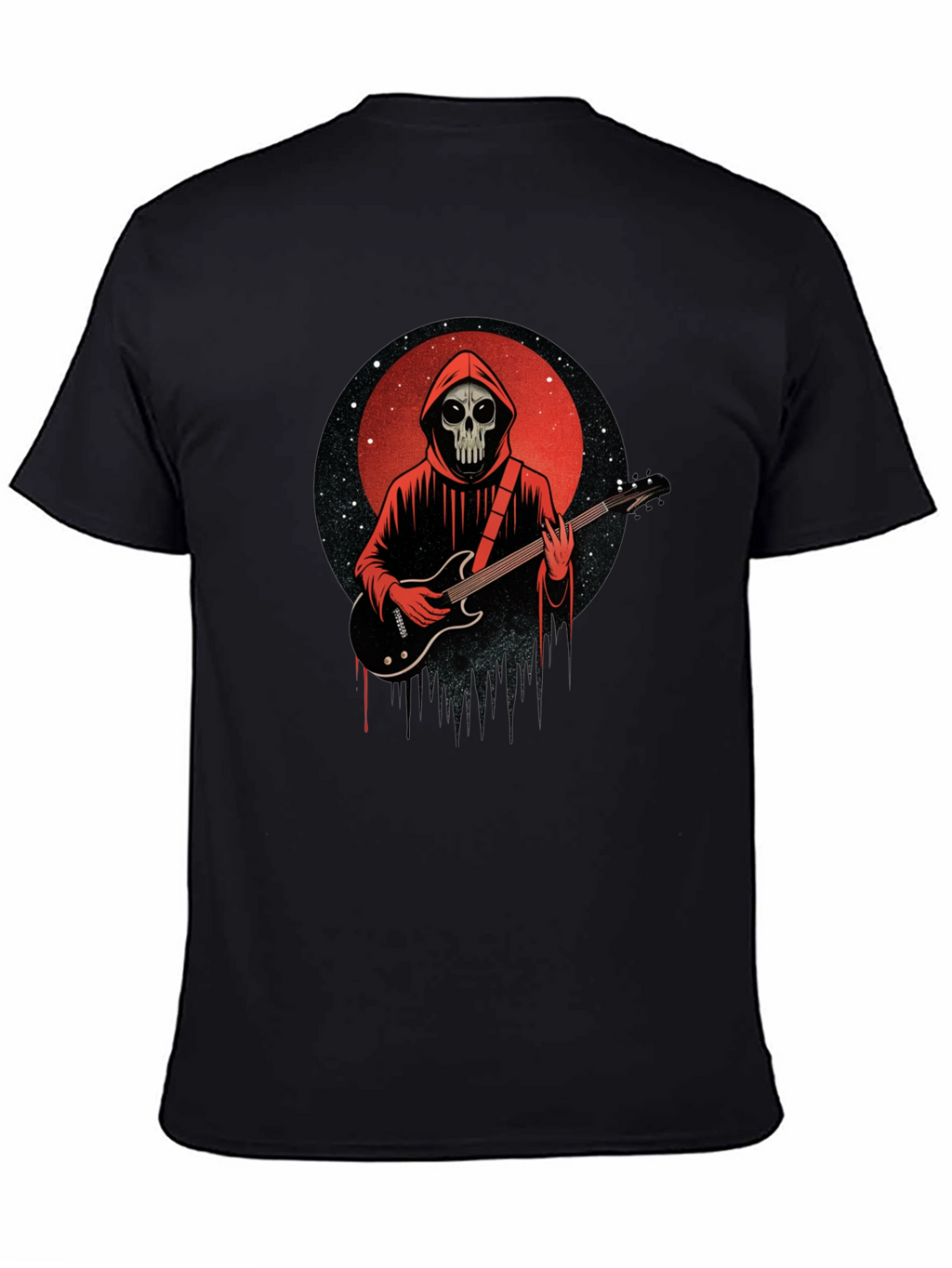 Grim Reaper Guitarist Graphic Tee - Rock Fan Shirt