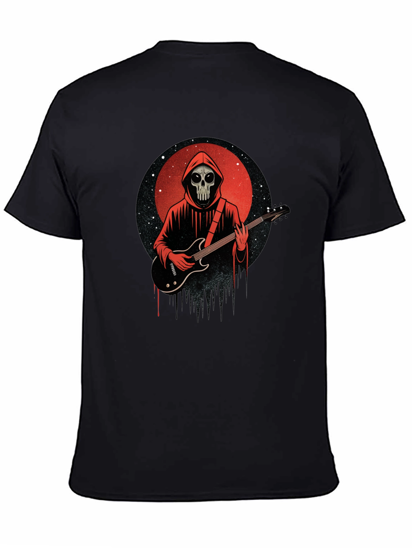 Grim Reaper Guitarist Graphic Tee - Rock Fan Shirt