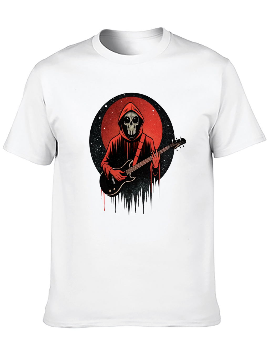 Grim Reaper Guitarist Graphic Tee - Rock Fan Shirt