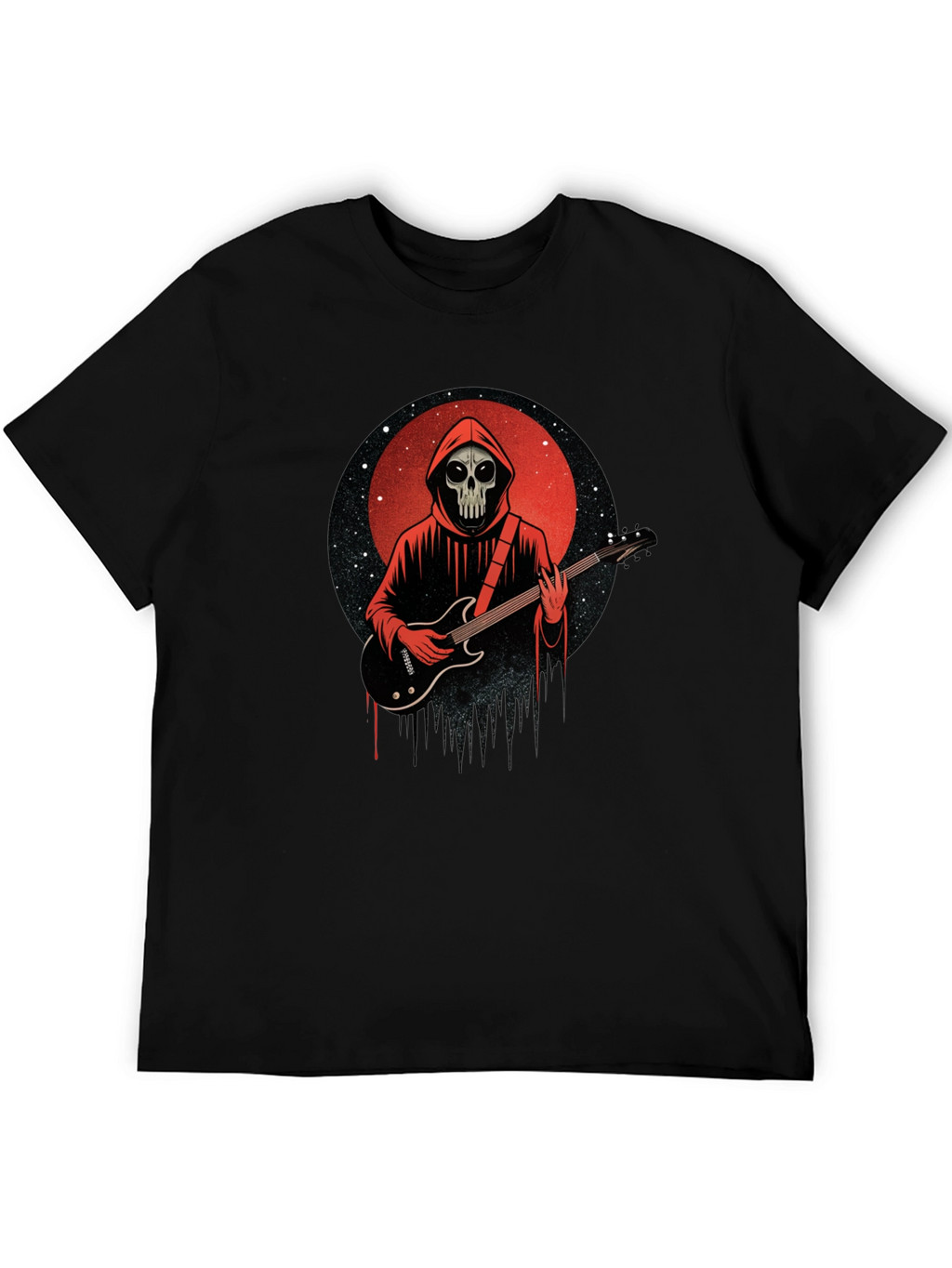 Grim Reaper Guitarist Graphic Tee - Rock Fan Shirt