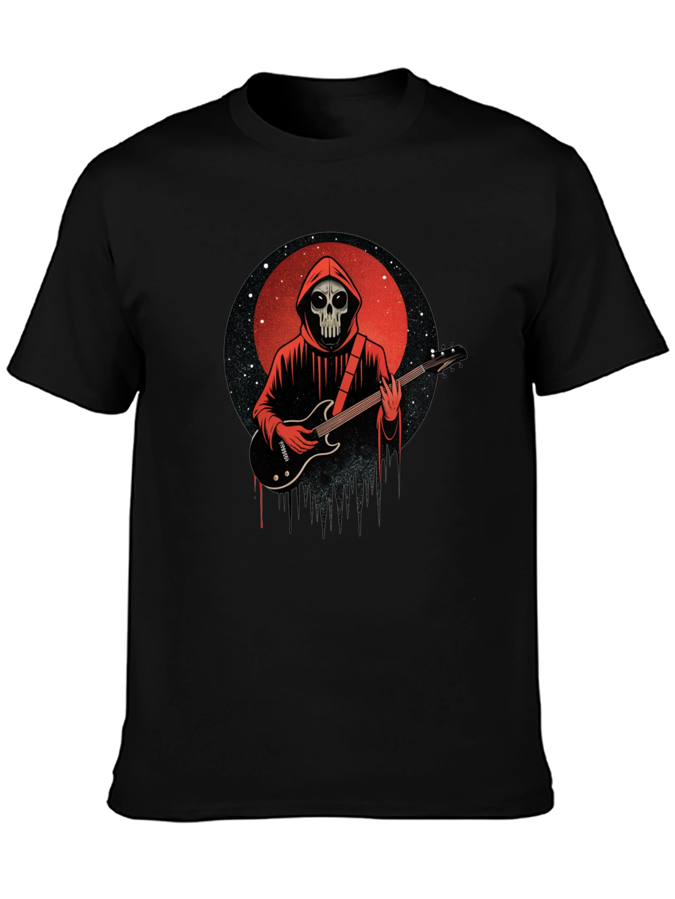 Grim Reaper Guitarist Graphic Tee - Rock Fan Shirt