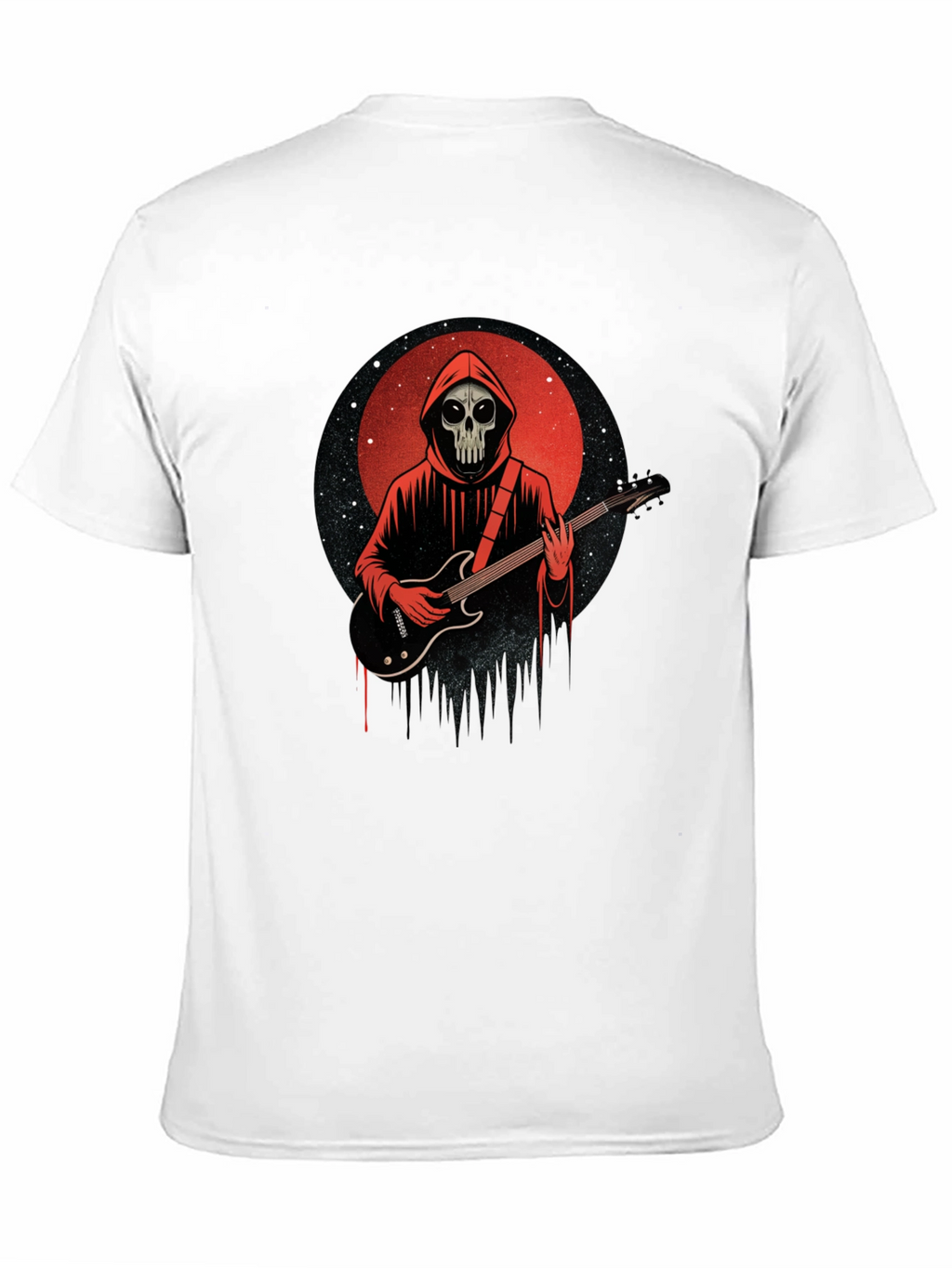 Grim Reaper Guitarist Graphic Tee - Rock Fan Shirt