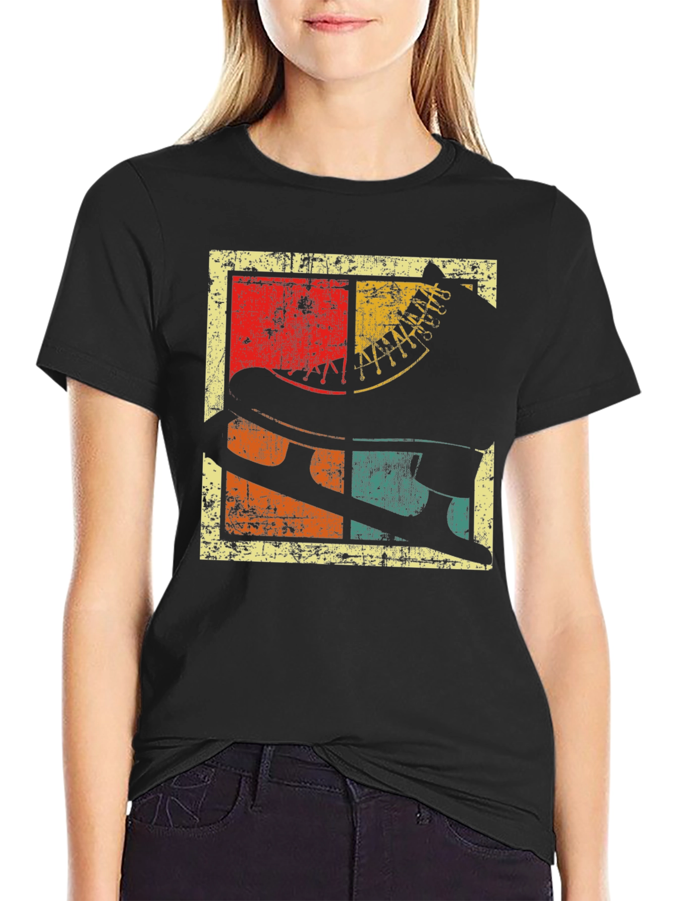 Vintage Ice Skate Retro Graphic T-Shirt