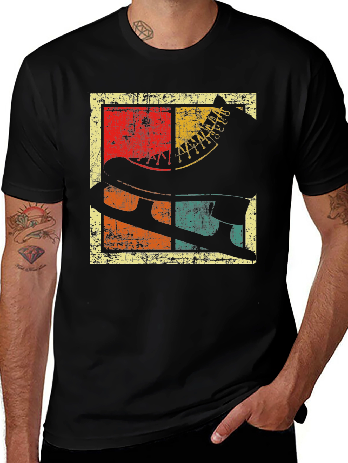 Vintage Ice Skate Retro Graphic T-Shirt