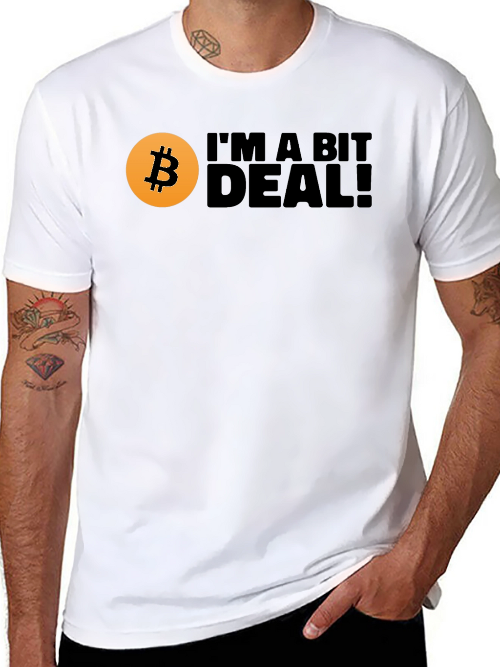 Bitcoin Im A Bit Deal! Mens Black T-Shirt
